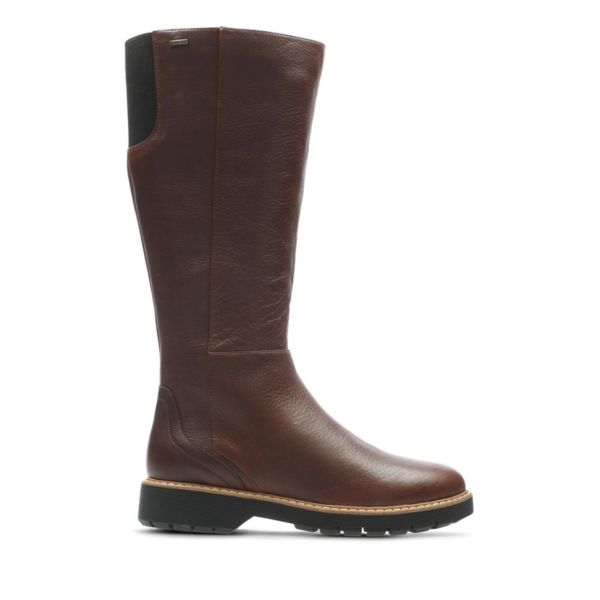 Clarks Womens Korik Sky GORE-TEX Knee High Boots Brown | USA-2305968